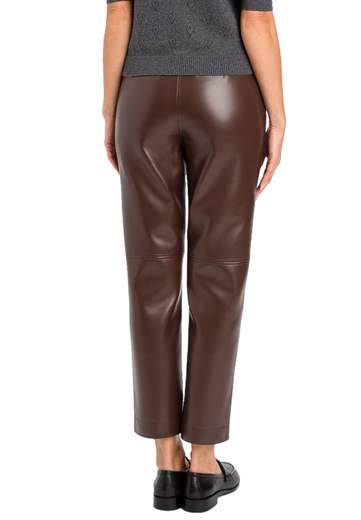 TWINSET PANTALONI DRITTI IN ECOPELLE
