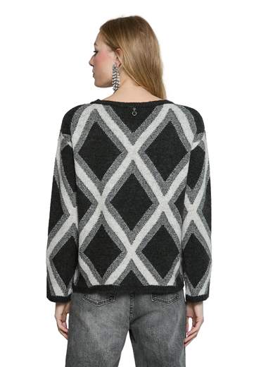 RELISH MAGLIA GRONINGA ROMBI JACQUARD