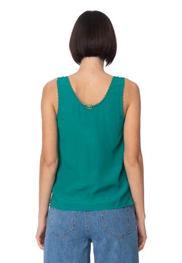 TWINSET TOP IN MISTO SETA