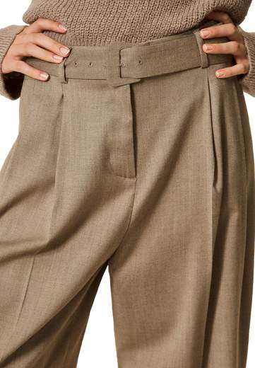 TWINSET PANTALONE LARGO CON CINTURA