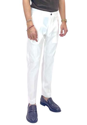 BE ABLE PANTALONI UNA PENCE IN LINO
