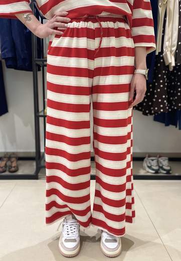 KIKISIX PANTALONI A RIGHE