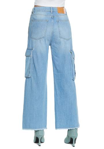 RELISH JEANS  TYRA VITA ALTA FONDO SFRANGIATO