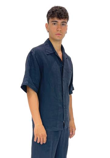 BE ABLE CAMICIA MICKY MANICA CORTA 100% LINO