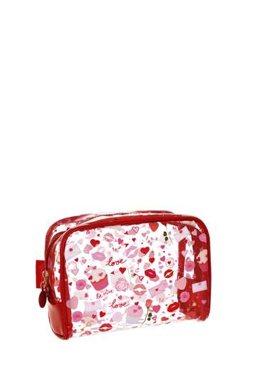 CAMOMILLA NECESSAIRE L CRISTAL LOVE PEEK ROSSO