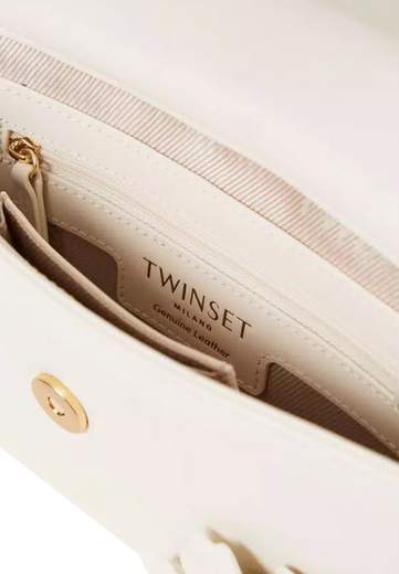 TWINSET BORSA A TRACOLLA CON FIORI IN RILIEVO