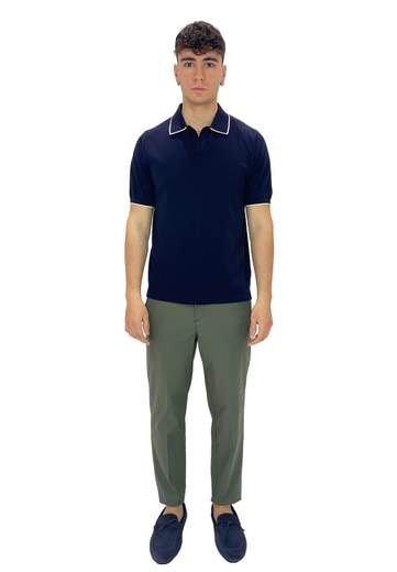 SAINT BARTH POLO IN COTONE CON CONTRASTI