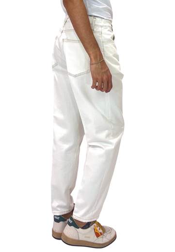 BONHEUR DENIM 5 TASCHE OVER IN BULL BIANCO