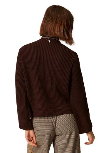 TWINSET LUPETTO IN MAGLIA CON BOTTONI