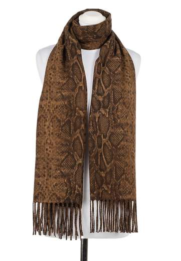 TWINSET STOLA CON STAMPA E FRANGE