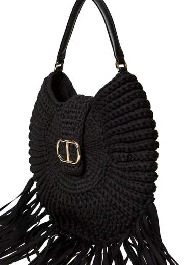 TWINSET HOBO IN CROCHET CON FRANGE