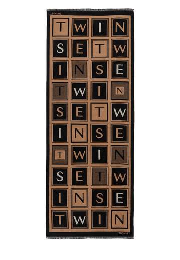 TWINSET STOLA JACQUARD LETTERING