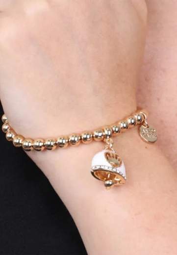AMO CAPRI BRACCIALE CAMPANA BIANCA CON CORONA