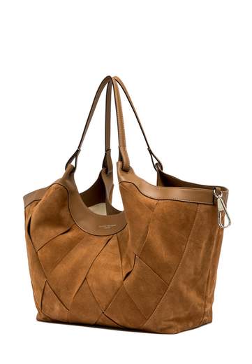 GIANNI CHIARINI BORSA INTRECCIATA IN CAMOSCIO DUA