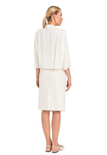 TWINSET CAMICIA CROPPED MORBIDA CON ALAMARI