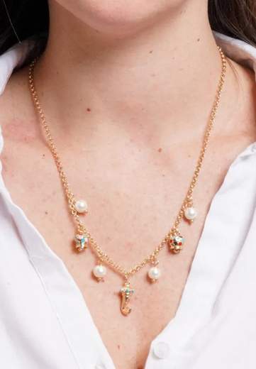 AMO CAPRI COLLANA CORNO E PENDENTI