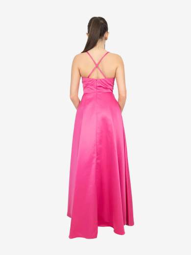 Abito lungo da cerimonia con spacco e stola – Eleganza minimal
