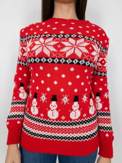 NEW COLLECTION Maglione Natalizio Donna Con Motivi Festivi