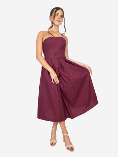 YMING Abito Chemisier Donna A Maniche Corte – Misto Cotone, Taglie Forti 2XS-5XL, 24 Colori (Bordeaux, L)