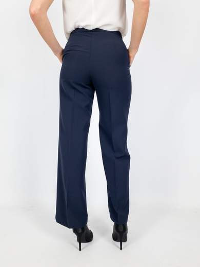 Pantaloni A Palazzo Eleganti Vita Alta Donna In Tessuto Tecnico