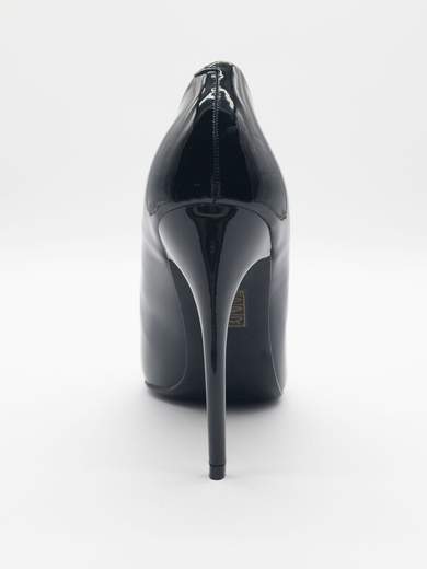 Scarpe décolleté nere lucide con tacco stiletto