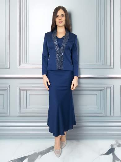 Bianca Brandi Completo Tre Pezzi Elegante con Gonna Longuette, Giacca e Corsetto 29672