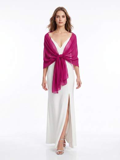 Elegant Solid Color Chiffon Ceremony Stole