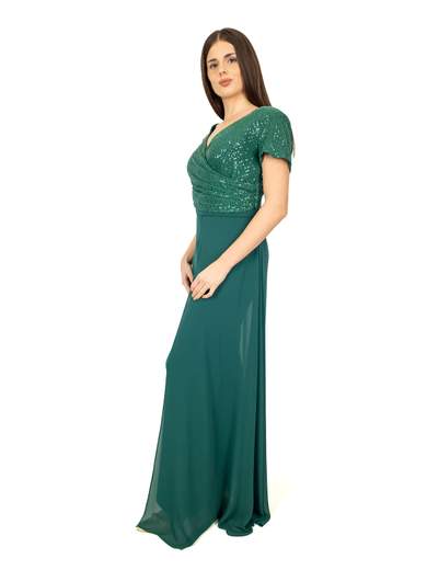 Bianca Brandi Curvy Tuta da cerimonia elegante curvy in chiffon e paillettes