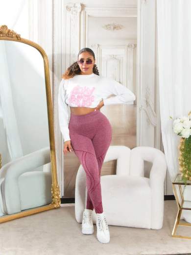 KOUCLA Leggings Modellanti a Vita Alta con Scrunch 0000HL-1367