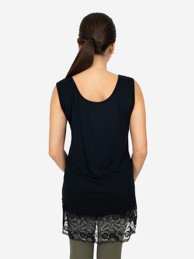 Canotta Lunga Curvy con Pizzo per Donna – Morbida e Comoda