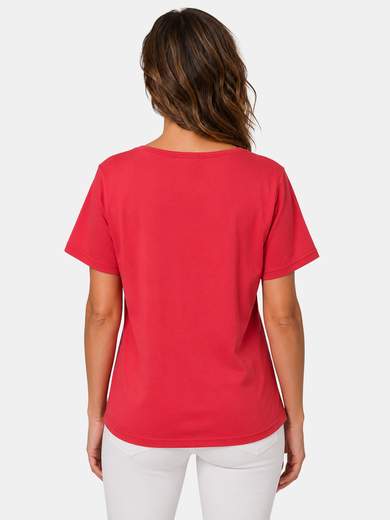 Women's Short-Sleeve 100% Cotton T-Shirt Made in Italy E120