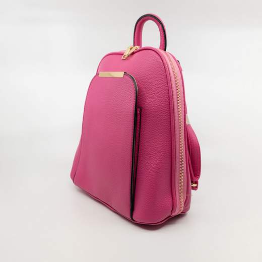 Zaino Borsa Da Donna Rigida Con Spallacci Regolabili E Zip