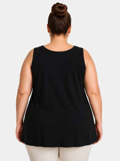 Canotta Curvy in Cotone con Stampa Frontale