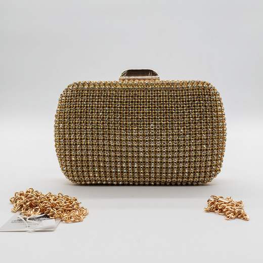 Pochette da Cerimonia Oro con Strass