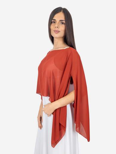 Stola a mantella elegante da cerimonia in georgette