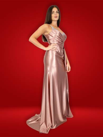 Vestito Cerimonia Elegante Lungo Da Testimone Sposa Con Spacco