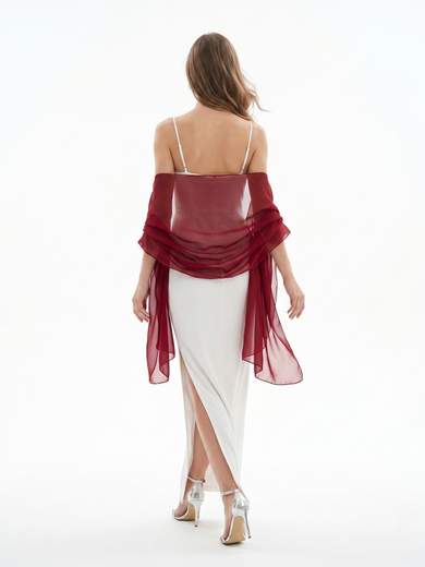 Elegant Solid Color Chiffon Ceremony Stole