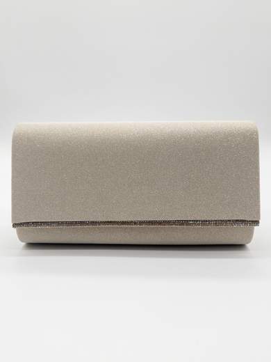 Pochette Elegante Avorio Glitterata con Chiusura Magnetica