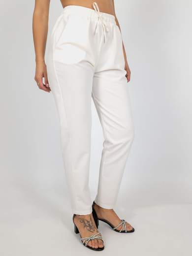 Pantalone Donna Estivi A Sigaretta Con Elastico E Coulisse In Vita