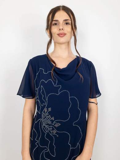 Abito corto da cerimonia curvy con spolverino raffinato