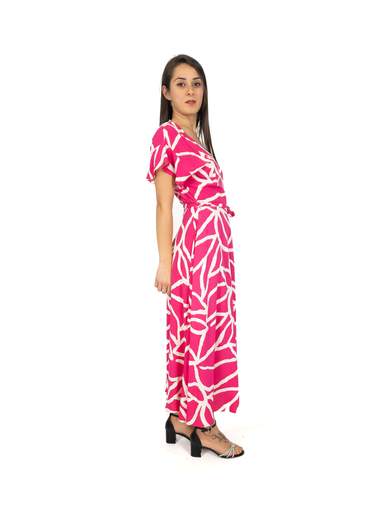Vestito Donna Estivo Da Giorno Femminile Svasato Longuette Casual