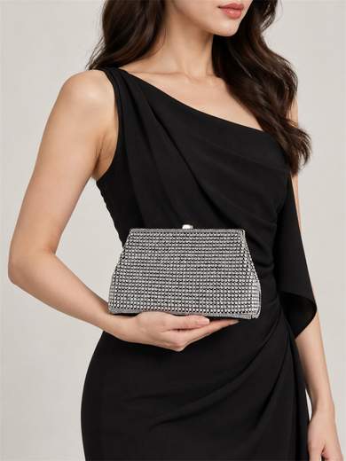 Clutch Gioiello Argento con Strass MD2539-ARGENTO
