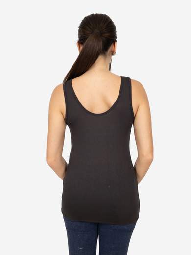 Slim Fit Women’s Tank Top with Wide Straps in Stretch Viscose