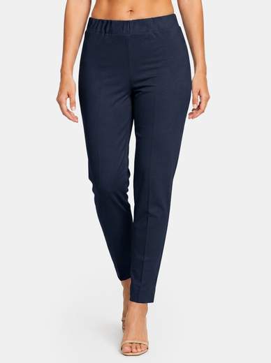 PERLA Women’s Summer Stretch Slim Fit Pants with Elastic Waist Made in Italy ILARIA-EST