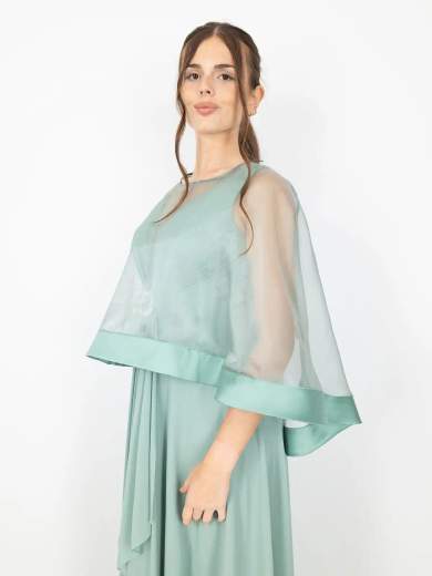 Peg Moda Coprispalle da cerimonia in organza Made in Italy 222-CAPPA