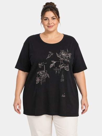 PERLARARA Perlarara Maxi Curvy Printed T-Shirt E2102-25