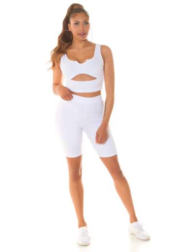 KOUCLA Completo Sportivo Sexy con Taglio Frontale 0000SET6166