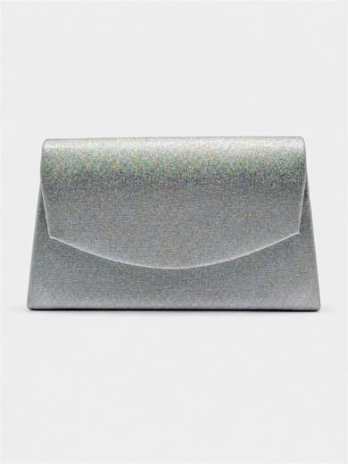 Grey Glitter Evening Clutch Bag HL3569-GRIGIO