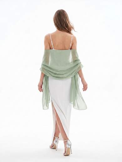 Stola in Chiffon da Cerimonia Tinta Unita Elegante