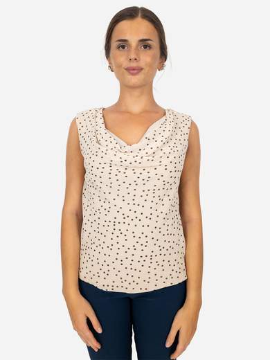 Bucle Top sotto giacca a pois in viscosa e georgette slim fit T6056T39F78